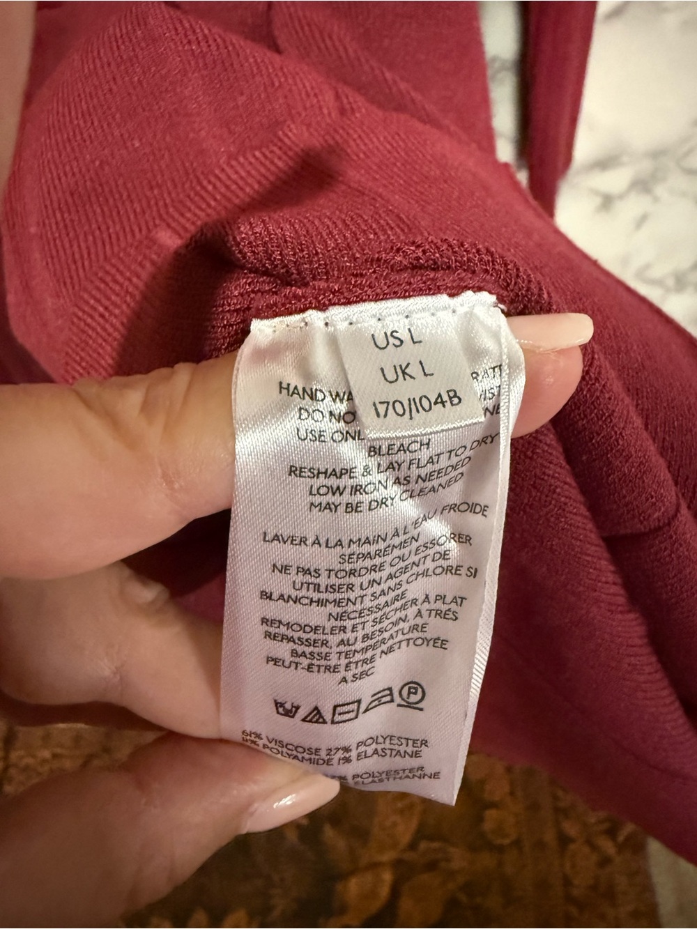 NEW Free People Emmy Mini Dress in Aged Red Ribbed Pleated L - Picture 10 of 15